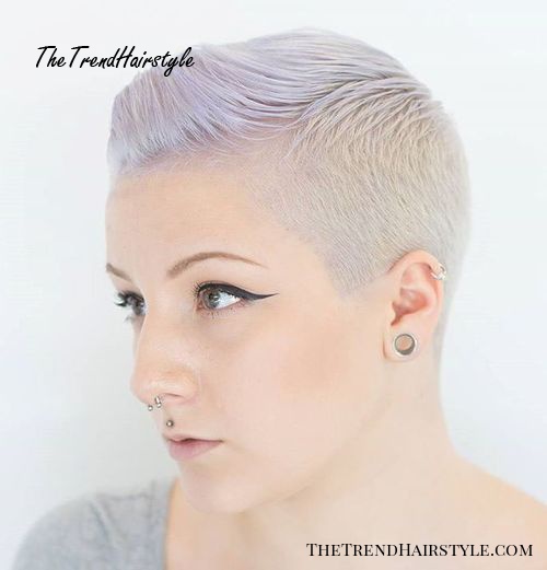 Super Short Hairstyle Bleached