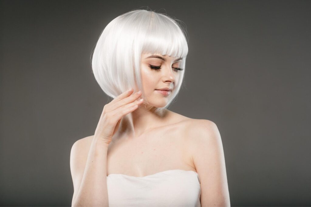 Shaggy Bob With Side Swept Fringe